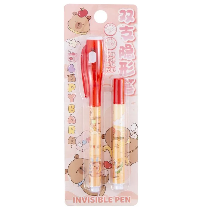 น่ารัก Capybara ที่มองไม่เห็นปากกาพลาสติกปากกาอัลตราไวโอเลต Originality Highlighter Markers ตลก Glitter ปากกาปากกาที่มองไม่เห็น
