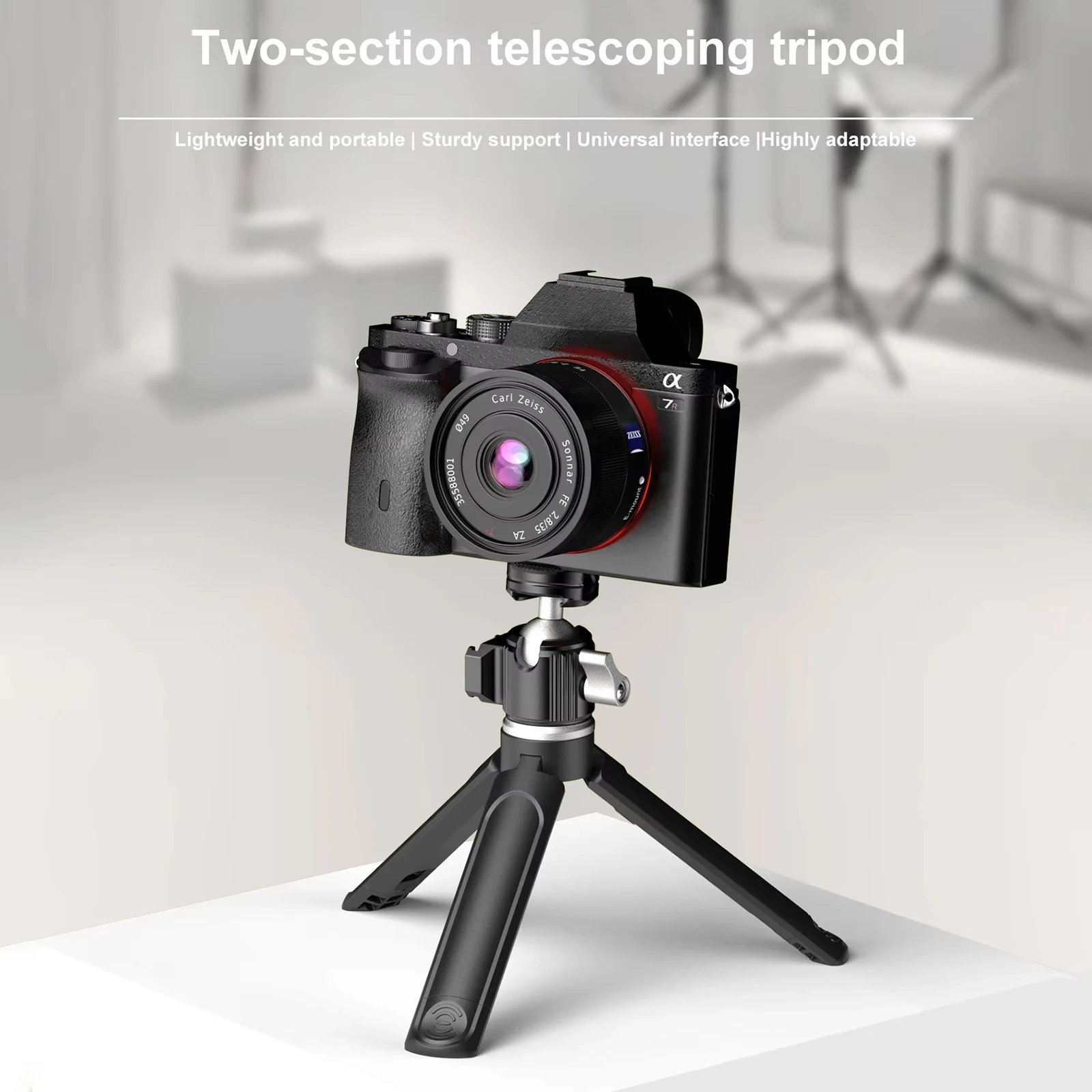 MT-16 Mini Portable Tripod, Desktop Handheld Vlog Selfie Stick Stand for Pocket3 Mirrorless Camera & Phone