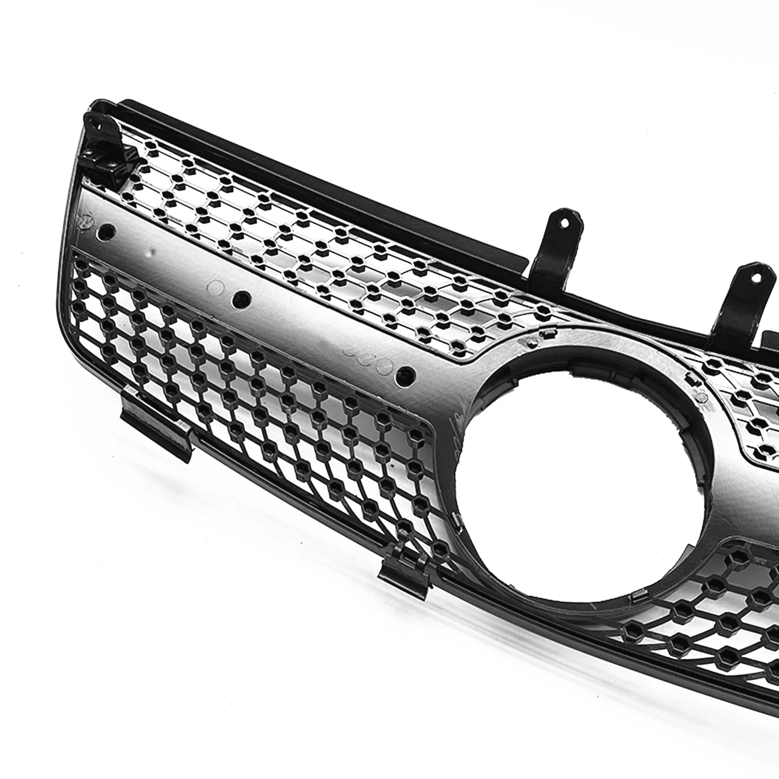

Black/Silver Upper Bumper Hood Mesh Grid Racing Grill Front Grille For Mercedes Benz ML Class W164 2005-2008 ML320 ML350 ML500