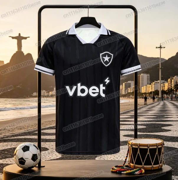 26-27 Atmungsaktives, schnelltrocknendes, bedrucktes Botafogo-Heimfußballtrikot für Erwachsene, Herren, Damen, Sport, drittes Fußballtrikot, passend für die ganze Familie – Detail 4