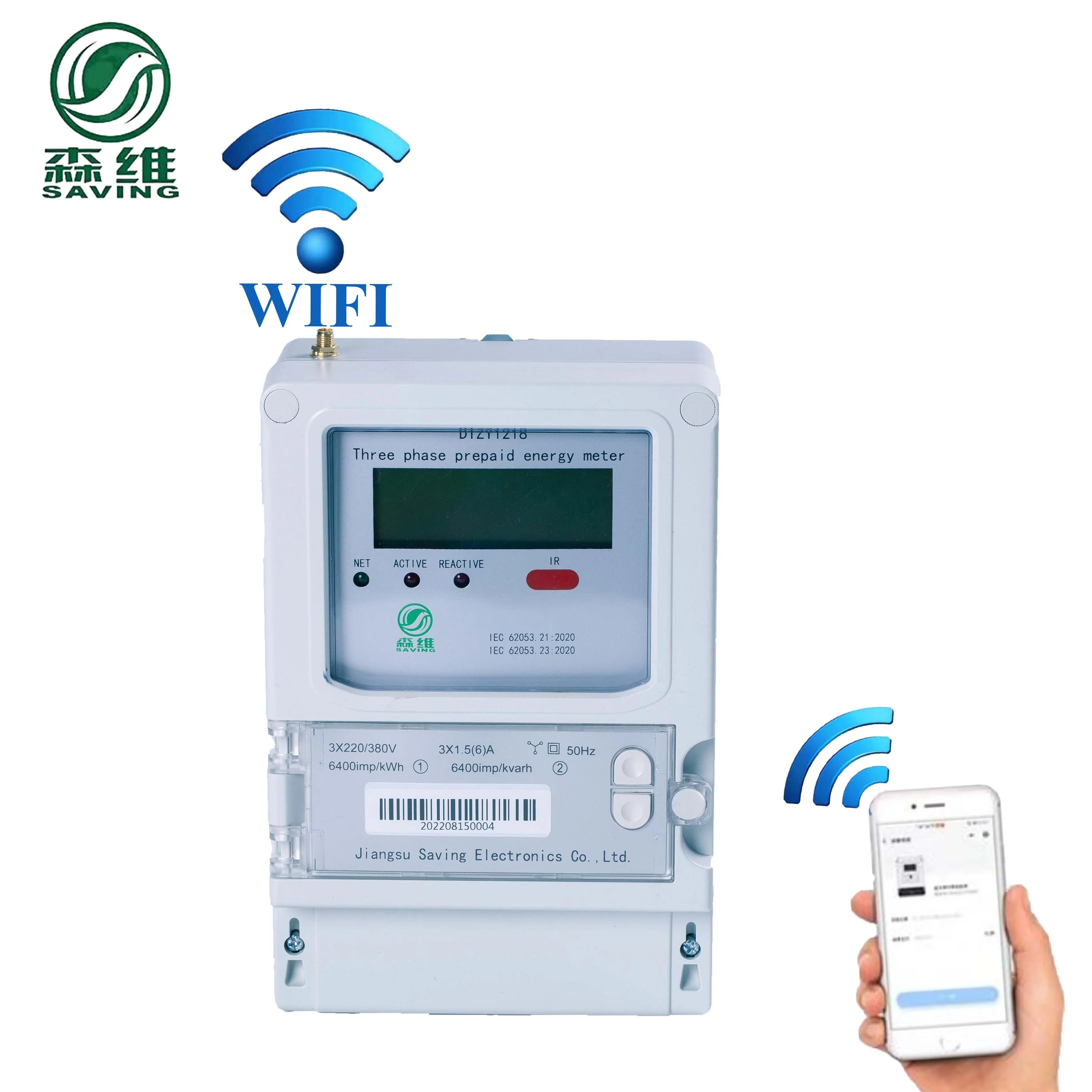 Factory Direct OEM/ODM DTZY1218 Smart 3-Phase Prepaid Electric Meter Smart Grid Energy Meters with Wifi and RS485 Connectivity