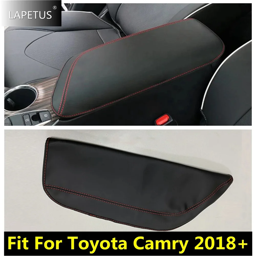 

Center Armrest Box Protection Protect Cushion Mat Pad Cover Trim Black For Toyota Camry 2018 - 2023 PU Leather Car Accessories