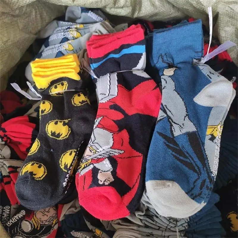 Socks Four Season Cute Cartoon Children'S Socks Marvel Series Spider Man Batman Mickey Cotton Socks For Boys And Girls Wholesale