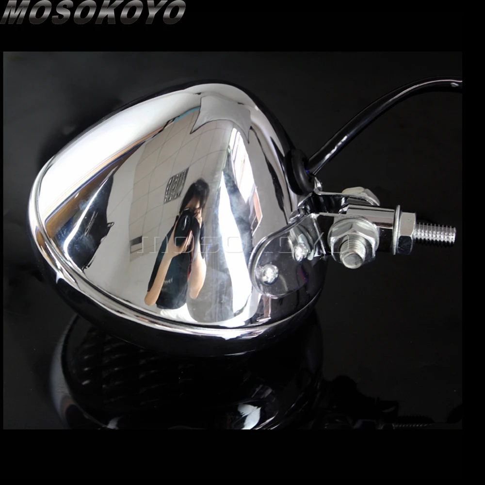 Motorcycle 4.5" Retro H4 Headlight Headlamp For Harley Breakout Dyna Wide Glide XL883 1200 Bobber Chopper Custom Head Light Lamp