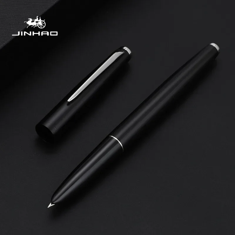 Imagem -02 - Jinhao 911 Caneta Tinteiro com Capuz Ponta 0.38 mm Extremamente Fina Clássico Papelaria Escritório Escola Material de Escrita Aço Inoxidável