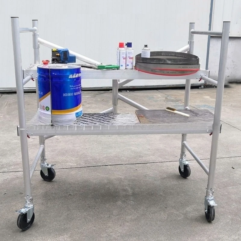 

0.99m Quick Assembly Aluminum Scaffolding Lightweight Portable Hand Truck Decoration Climbing Ladder Platform