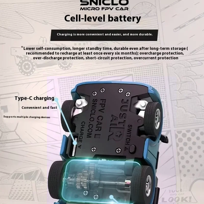 SNICLO ワイヤレス FPV RC カー Kcar Sisylock レーシングおもちゃ男の子用ライブビュー誕生日ギフト高速ミニ車両