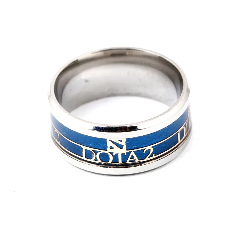 DOTA2 خواتم عصرية وشخصية من الفولاذ المقاوم للصدأ حول الألعاب الشعبية هدايا المعرض الهزلي أزياء تنكرية دعائم ذاتية الصنع