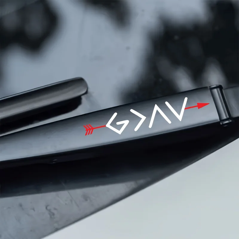 

1 комплект матовых виниловых наклеек-стикеров "God is Greater Than The Highs and Lows" для мотоциклов, автомобилей, стеклоочистителей, кузова, для маскировки царапин