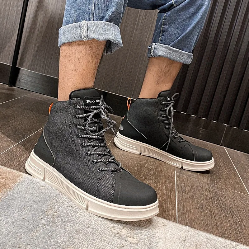 Bota de motocicleta para hombres y mujeres, calzado deportivo al aire libre a media pantorrilla, botas de moto de moda, zapatos todoterreno para motocicleta