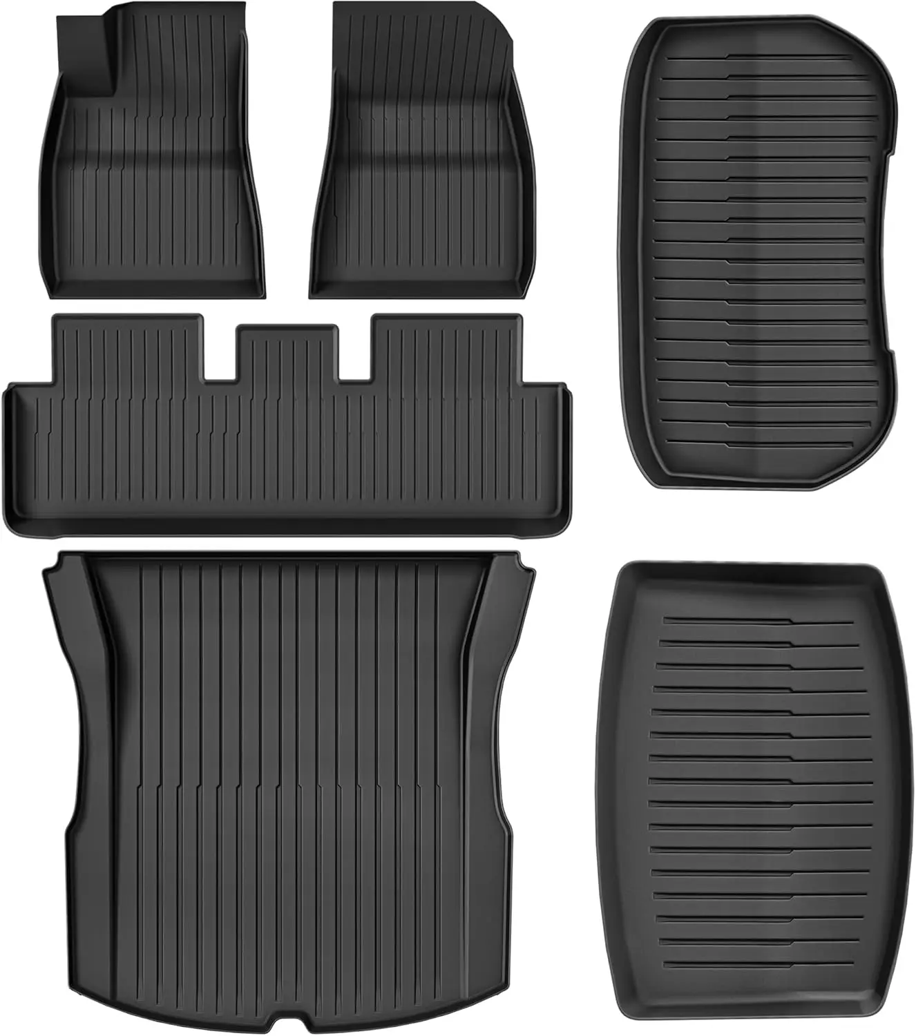 Floor Mats Fit for 2024 Model 3 Highland, Includes 2 Rows & Cargo Liner Set, Full Cover Car Mats