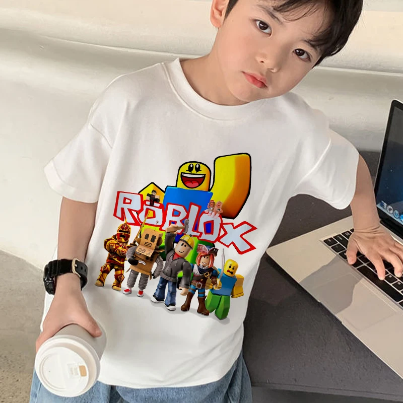 جديد Roblox الأطفال تي شيرت الكرتون لعبة الشكل تي شيرت مطبوع الاطفال عادية الرياضة قصيرة الأكمام بلايز الصيف طفل الفتيان الملابس