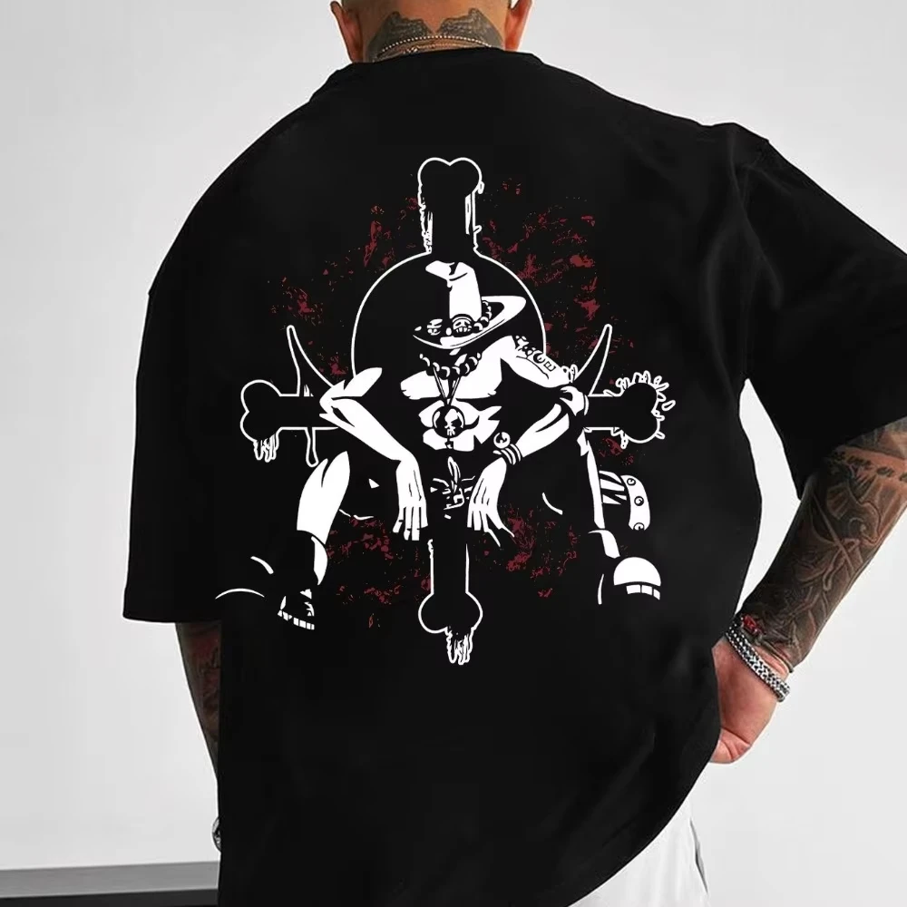 

Летние новинки: футболка с коротким рукавом и круглым вырезом в стиле аниме и комиксов, унисекс, для пар.