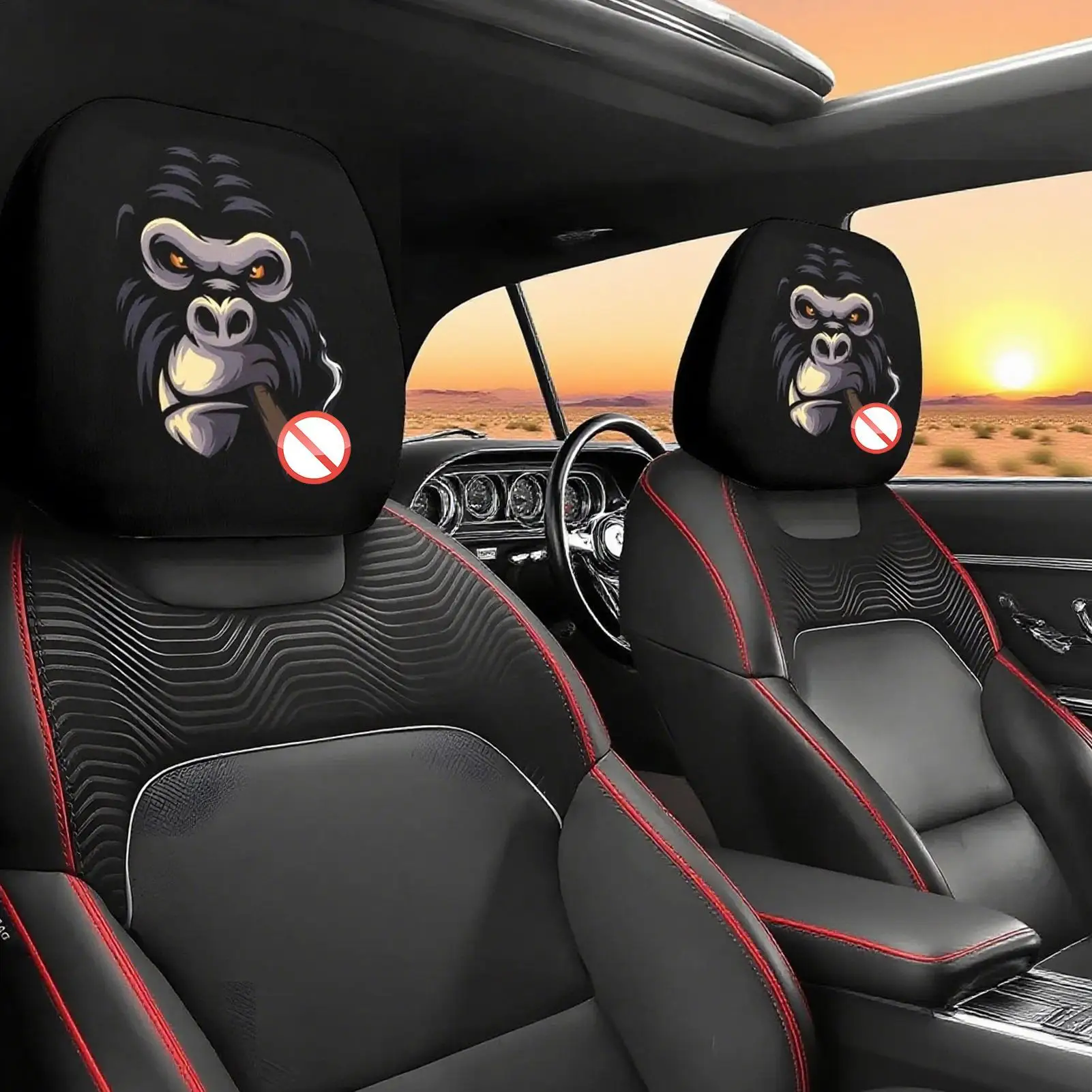 

Head Rest Cover For Car 2 Piece Ice Silk Car Seat Head Rest Protector Seat Protector Accessories For Sedan Truck Suv Vehicle