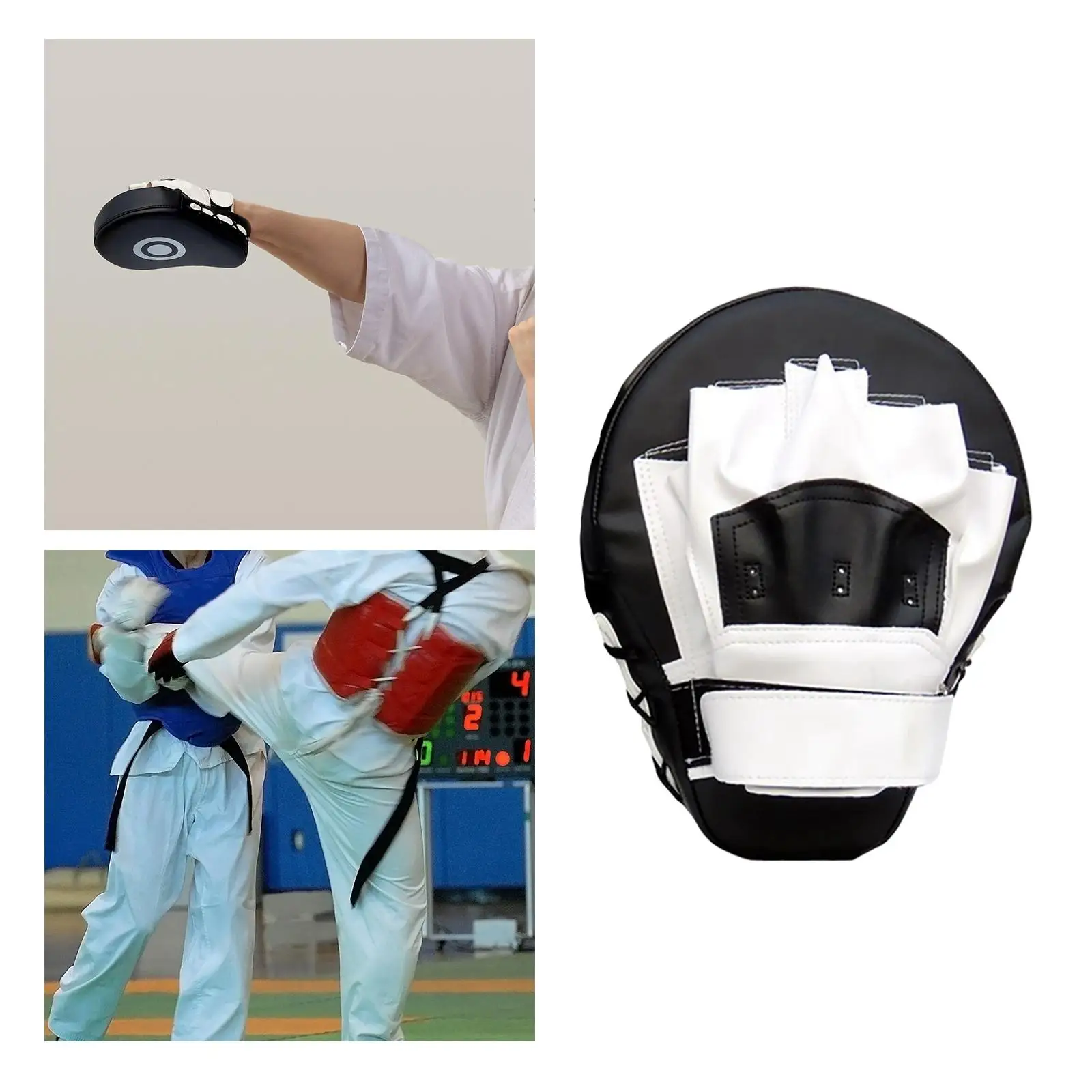 

Thicken MMA Boxing Punching Focus Target PU Leather Curved Gloves for Training Kickboxing Adults Dojo Sanda