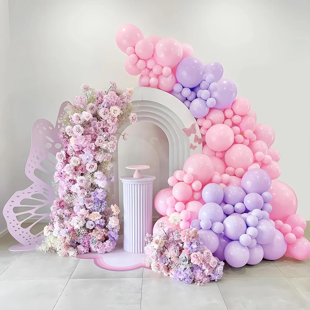 Kit de arco de Globos morados, guirnalda de Globos rosa púrpura Pastel, Baby Shower, género, revelación, decoración para fiesta de cumpleaños y boda, Globos