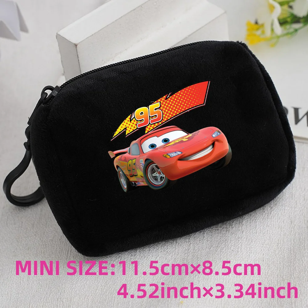 Cars Lightning McQueen DIY Coin Purse Zipper Mini Coin Key Bag Money Pocket Simple Coin Purse Small Wallet Kid Gift Pouch