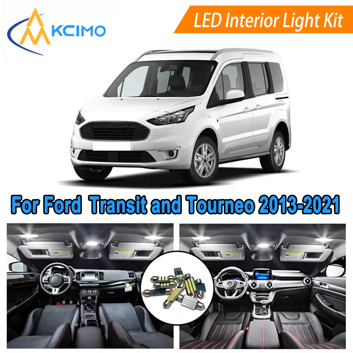 

Canbus LED Interior Bulbs For Ford Transit and Tourneo 2013-2021Car Accessories Reading Dome Light Kit
