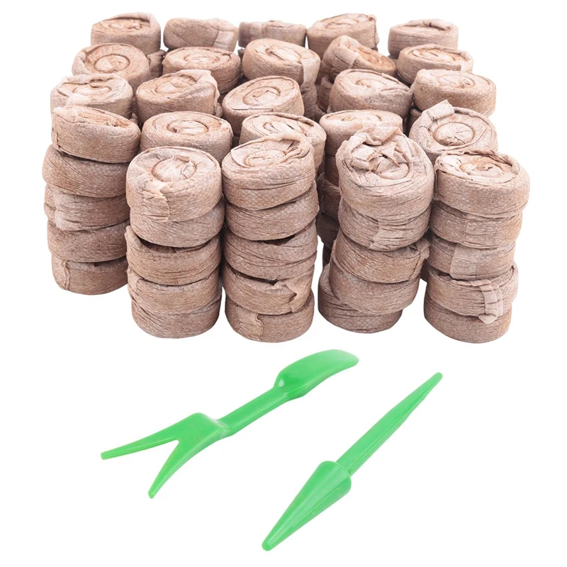 120Pcs 30Mm Peat Pellet Soil Plant Starters Plugs Pallet Seedling Soil Block, Seed Fertilizer Nutrient Block For Flowers