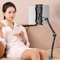 Adjustable Height Telescopic Phone Stand Stable Base Portable Tablet Stand 360° Rotate Metal Desktop Phone Holder