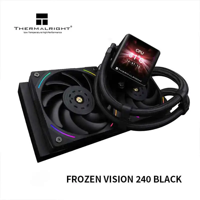 Thermalright Frozen Vision 240 Black Water -cooled radiator/2.88 LCD display screen/support custom image/video/animation/LGA1700