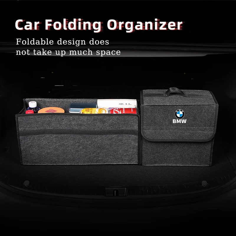 Car Trunk Storage Box Organizer Foldable Stowing Tidying Container Bag For BMW 1 2 3 4 5 7 Series X1 X2 X3 X4 X5 X6 X7 M2 M3 M4