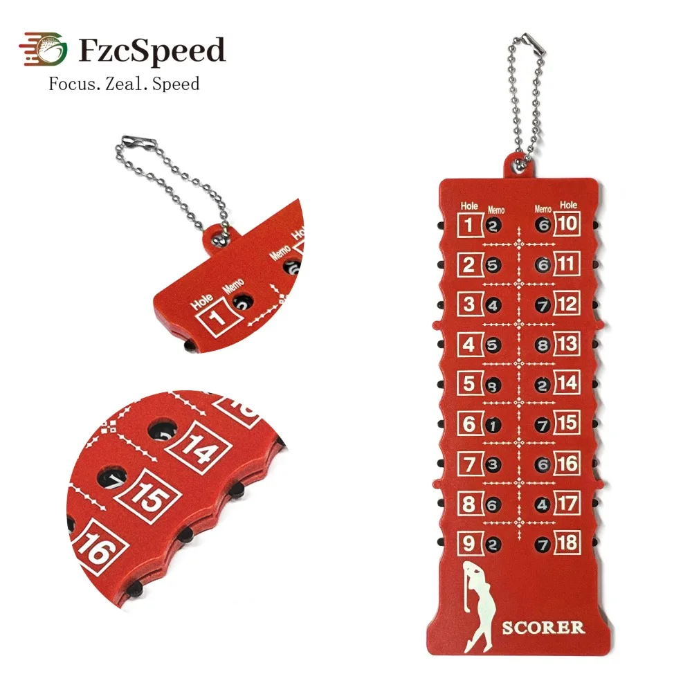 FzcSpeed Golf Score Shot Counter With Key Chain 18 Hole Golf Score Indicator Golf Accessory