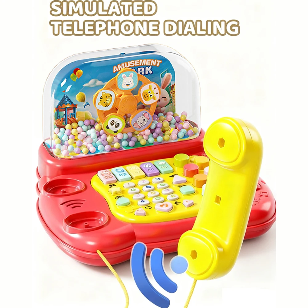 Baby Musical Phone Toys Snowflake Toddler Interactive Learning Toy Lights Cat Telephone Story Early Education Montessori Gift