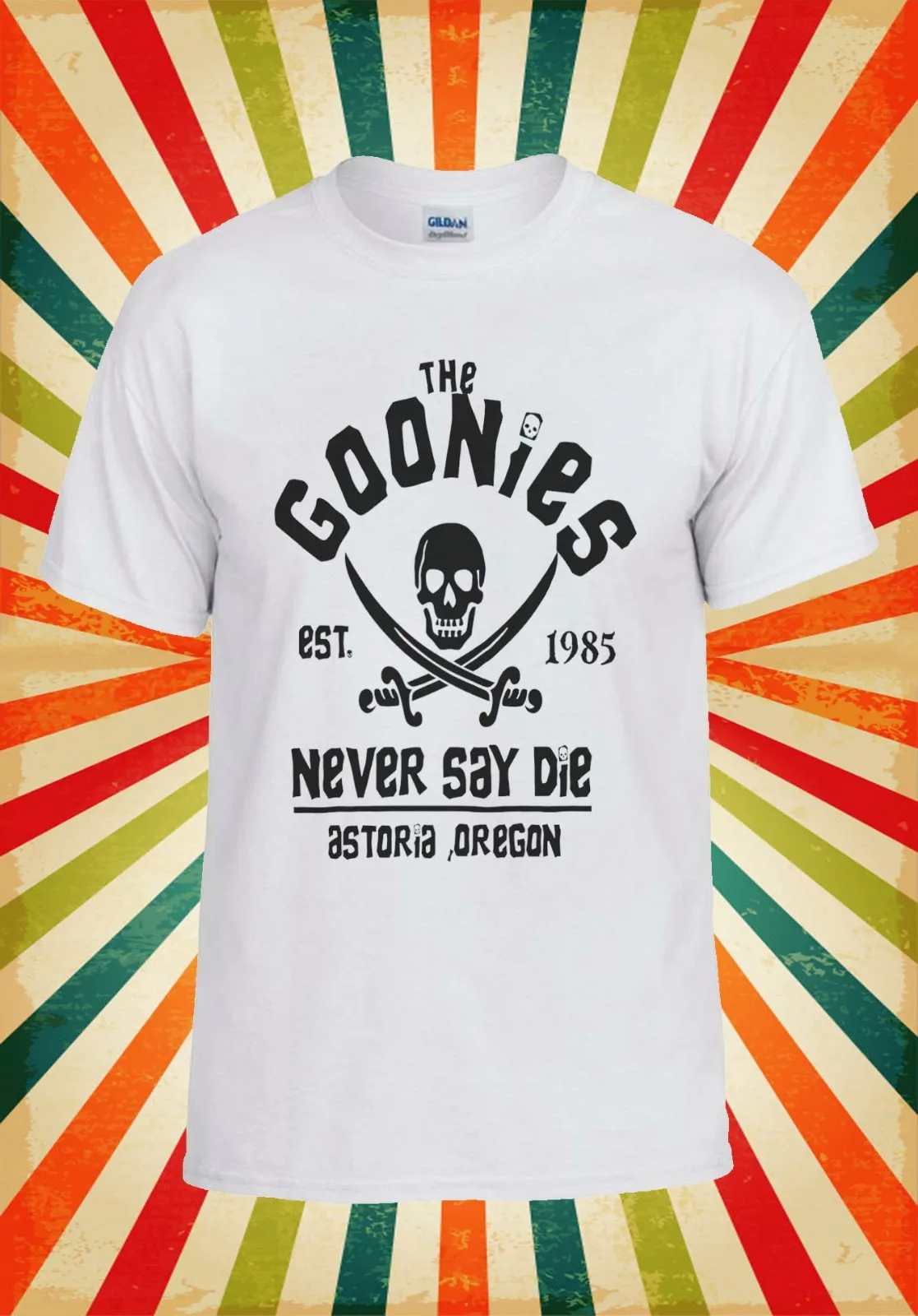 Мужской и женский жилет Distressed The Goonies Never Say Die, футболка унисекс 1817