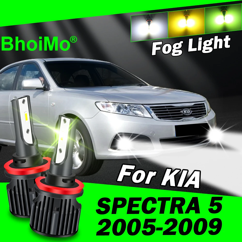 

BhoiMo Front Fog Light Lamp For Kia Spectra 5 Led 2005 2006 2007 2008 2009 Bulb