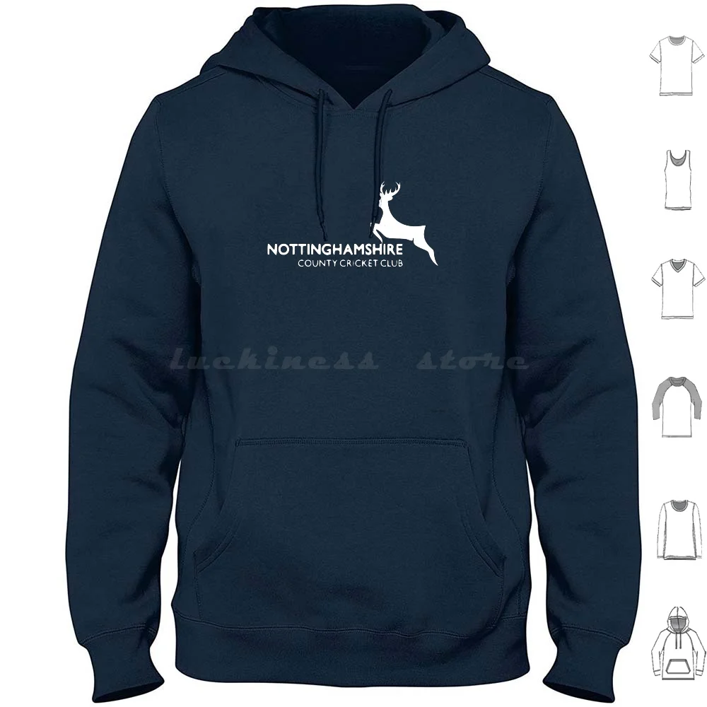 Nottinghamshire County Cricket Club Sudadera con capucha de algodón de manga larga Cricket Notts Nottingham Trent Bridge Club