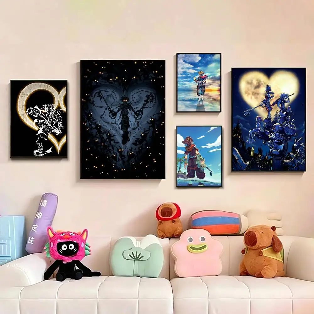 

K-Kingdoms Hearts-S G-Game Poster Picture Canvas Painting Wall Art Home Decoration Print For Living Room Decor