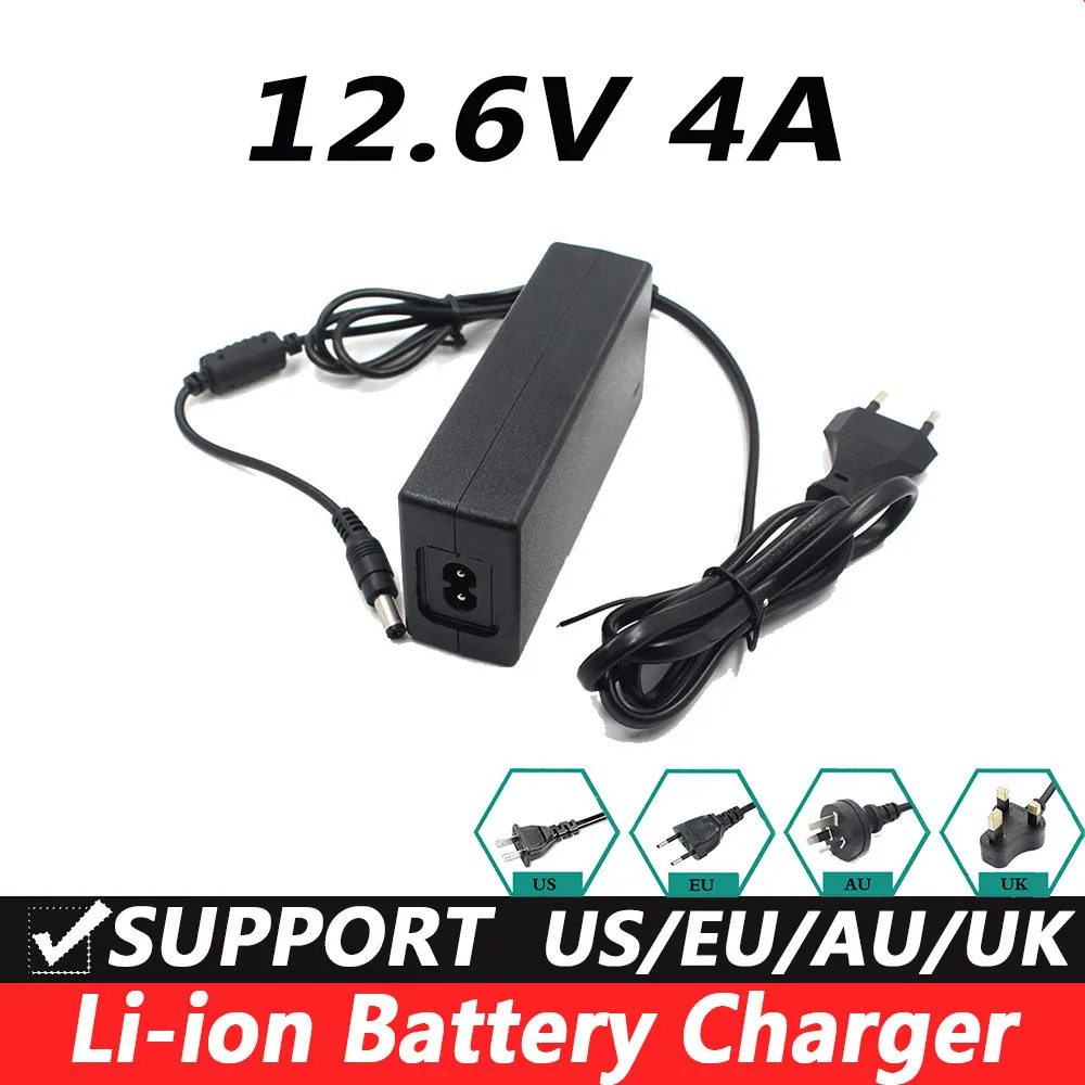 

12.6V 4A Charger 12.6V 4000MA Lithium Battery Charger Desktop 5.5*2.1MM EU Plug US Plug