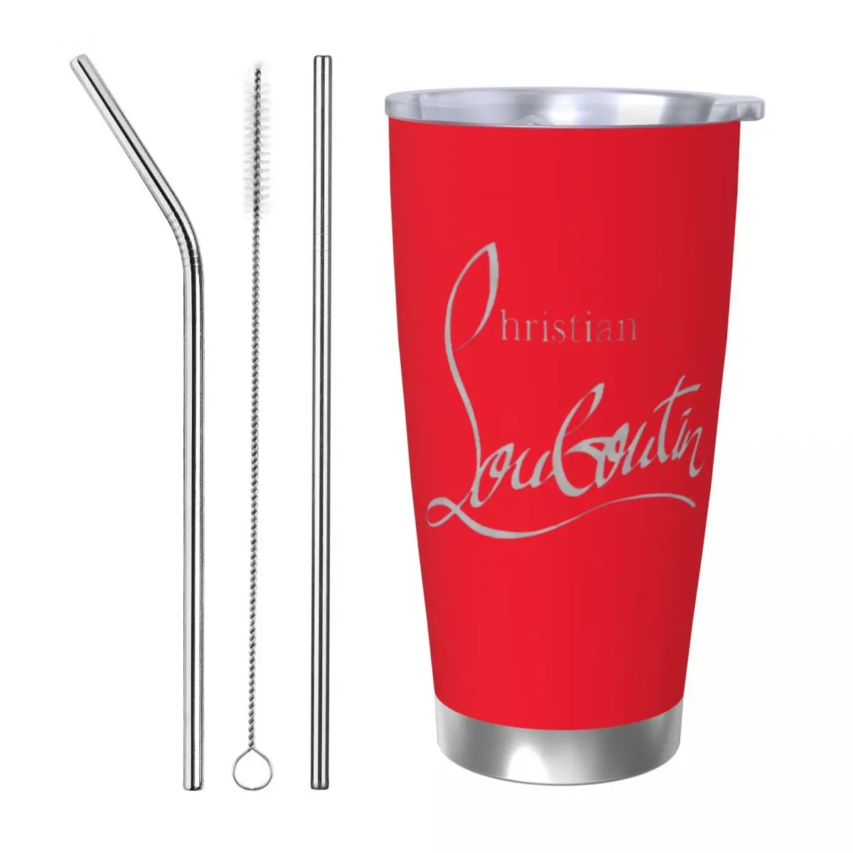 Christians High Heels Louboutins Logo Tumbler Vacuum Insulated Coffee Cups Vacuum Flask Smoothie Tea Mug Water Bottle, 20oz