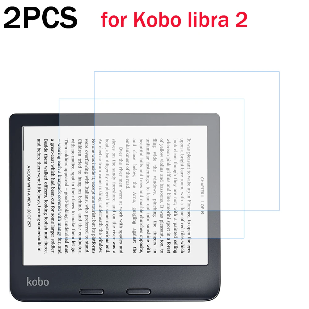 

2PCS Glass film for Kobo libra 2/libra H2O 7'' ereader ebook reader tempered glass protective screen protector