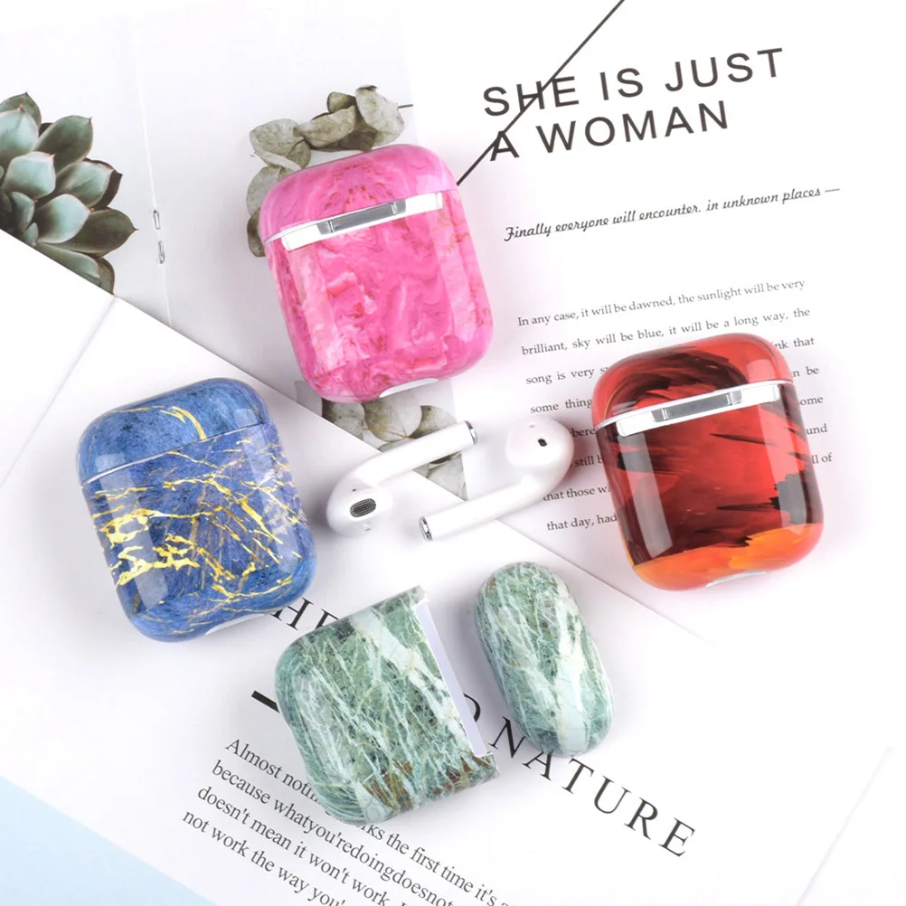 

Marble Pattern Earphone Case For Shockproof Dustproof Scratch Resistant Pc Cover Portable Protection
