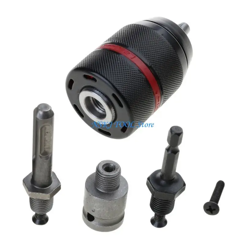 

L8RC 13mm Keyless Drill Chuck Metal Heavy Duty Shank Socket Square Wrenches