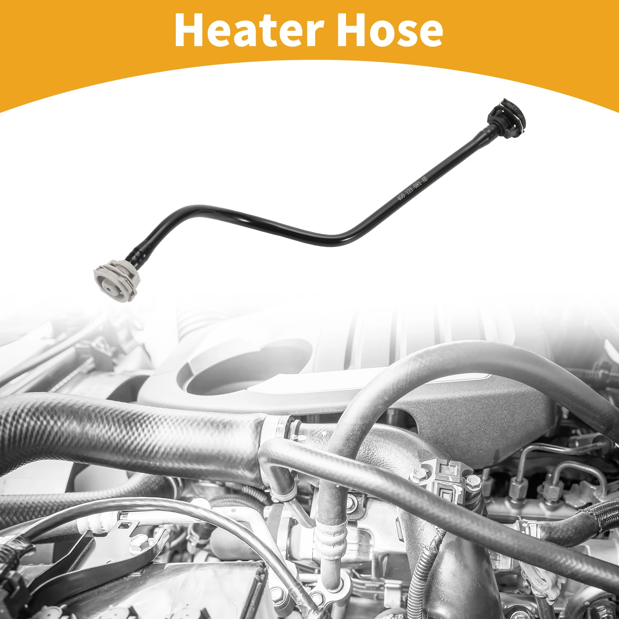 UXCELL Heater Hose No.4G0121081AE Engine Coolant Reservoir Tank Hose for  A6 A6 Quattro 2.0L 2012-2015 Plastic