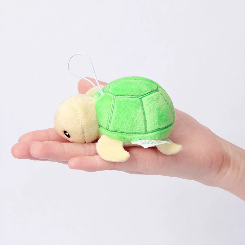 Nieuwe Cartoon Schattige Simulatie Kleine Schildpad Pluche Pop Sleutelhanger Creatieve Kleine Dier Pluche Rugzak Hanger Verjaardagscadeau