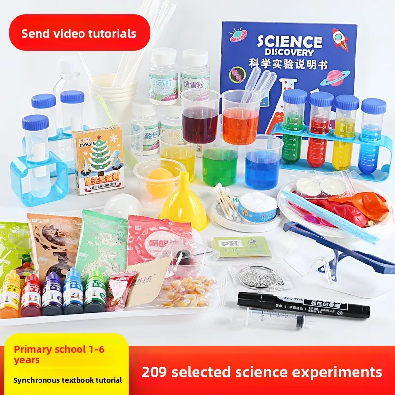 Set di esperimenti scientifici, pacchetto di materiali per invenzione della produzione tecnologica per bambini Piccolo esperimento di chimica fai-da-te