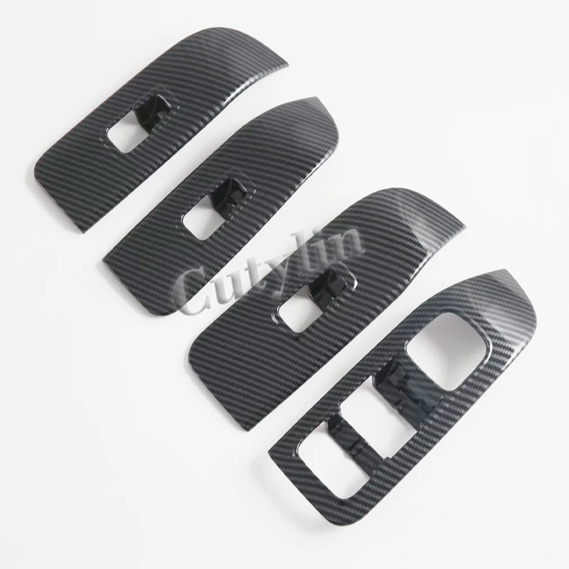 LHD ل MG 4 MG4 EV 2026 2027 ABS ألياف الكربون زجاج نافذة السيارة رفع التبديل لوحة أزرار غطاء الكسوة ملصق الملحقات الداخلية #3