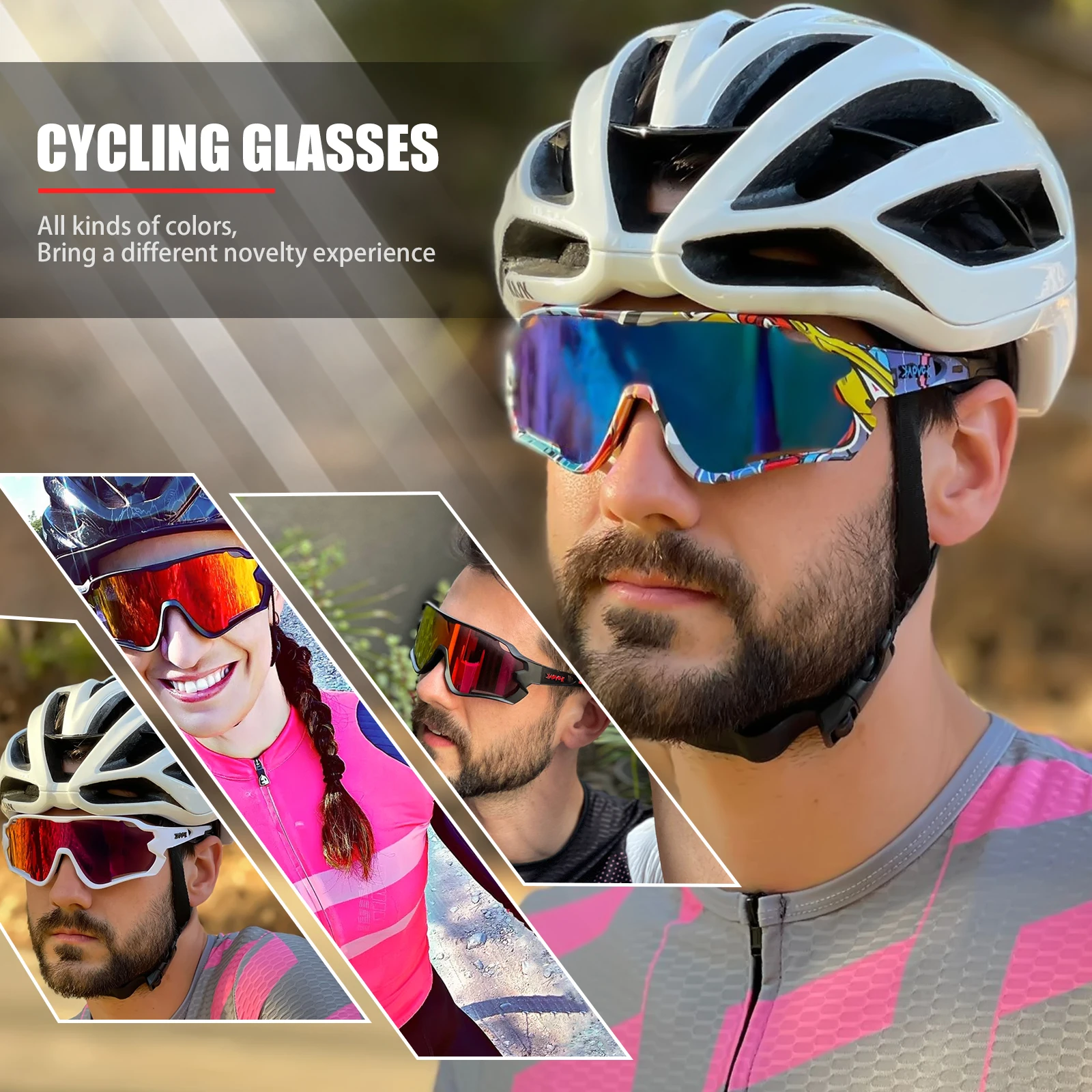 Kapvoe Cycling Sunglasses Men Women Mtb Bike Glasses UV400 Polarized Fishing Protection Goggles Bicycle Eyewear Sport Equipment