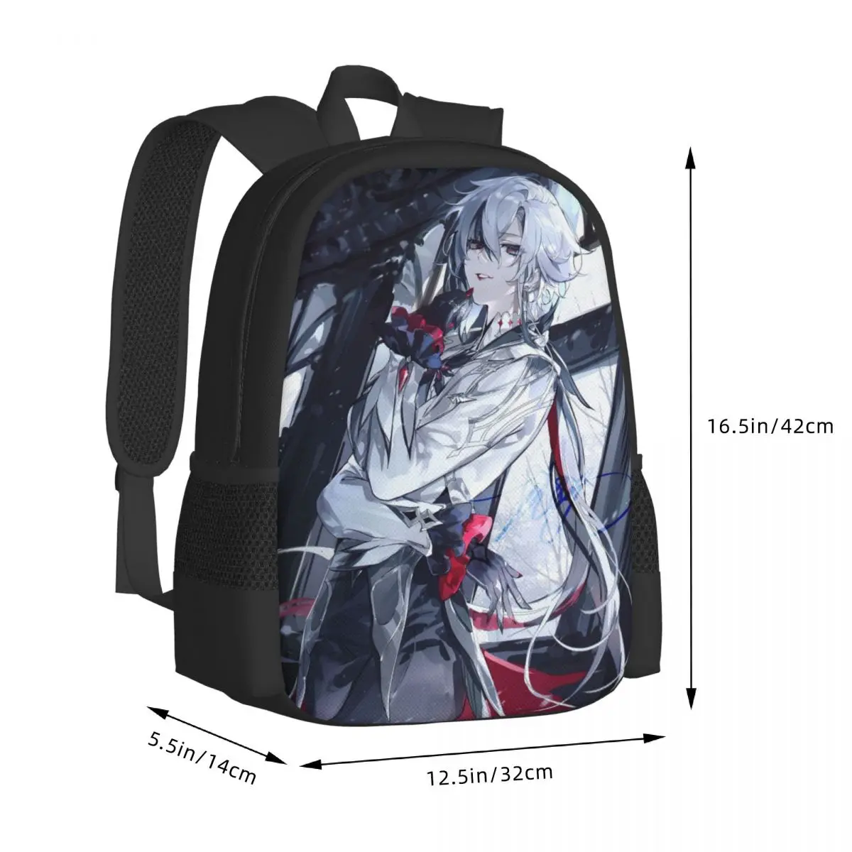 Mochila de Anime Genshin Impact Arlecchino para hombre y mujer, bolsa para ordenador portátil de viaje, bolsa para ordenador escolar y de negocios, regalo