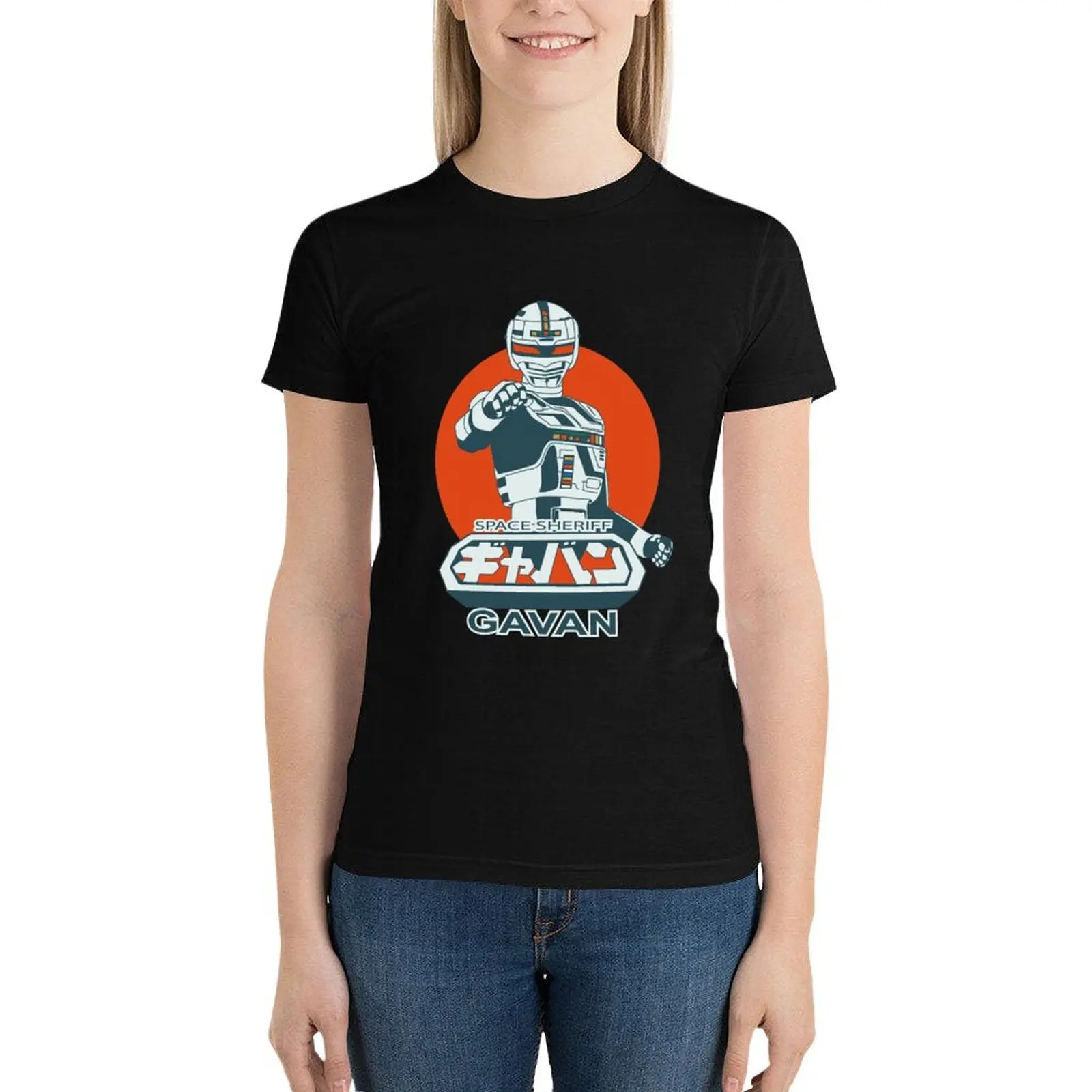 Space Sheriff Gavan T-Shirt lady clothes Blouse vintage clothes plus size tops Women's tops