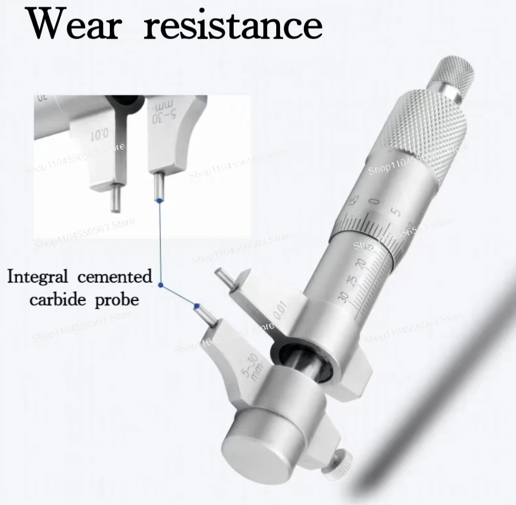 

5-100mm Mechanical Inside Micrometer, Multi Range Industrial Precision Internal Dimension Measuring Tool