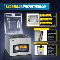 120W Automatic Chamber Vacuum Sealer Stainless Steel Vacuum Packing Machine for Foods Meats Home Kitchen 12.6*15.75*10.24inch