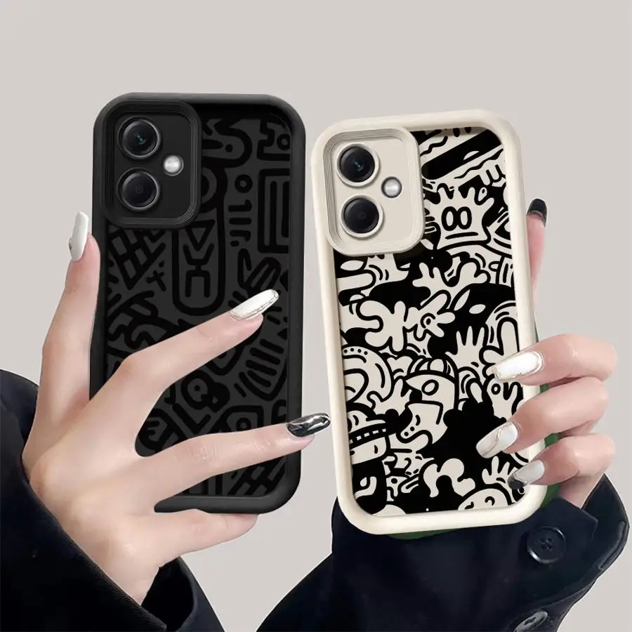 Capa de telefone para Xiaomi Redmi A4 A1 A2 Plus 13 12 A3 Capa macia Graffiti Cartoon
