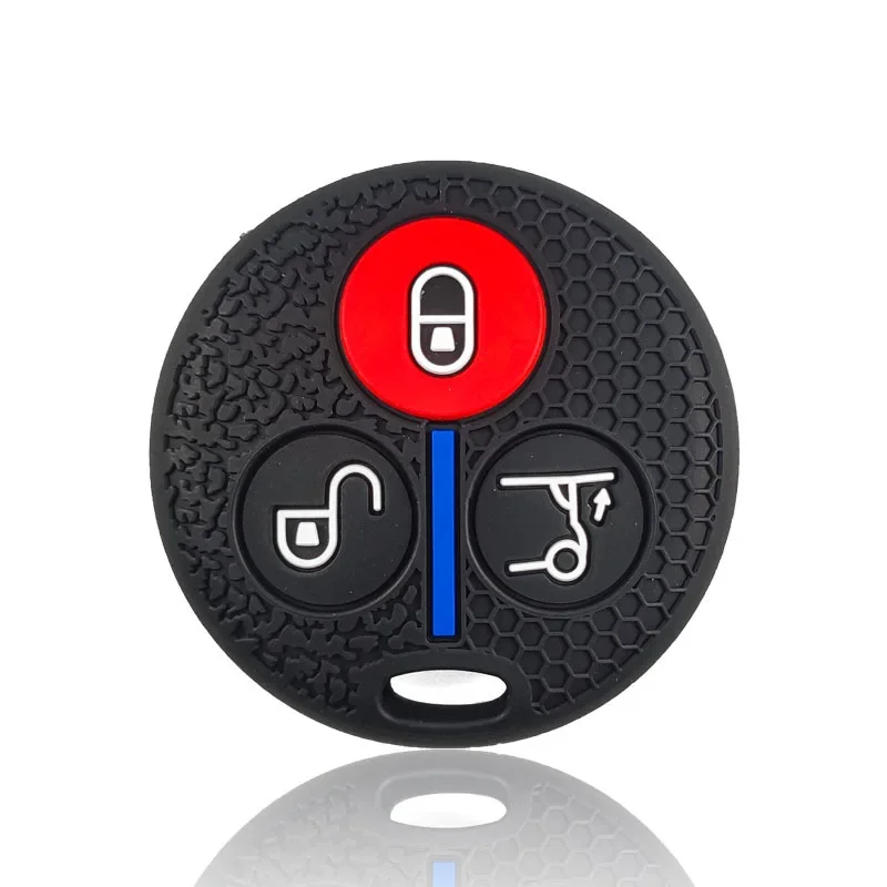 3 Buttons Rubber Silicone Key Protection Case Bag for Mercedes Benz Smart City Roadster Fortwo Key Holder Cover