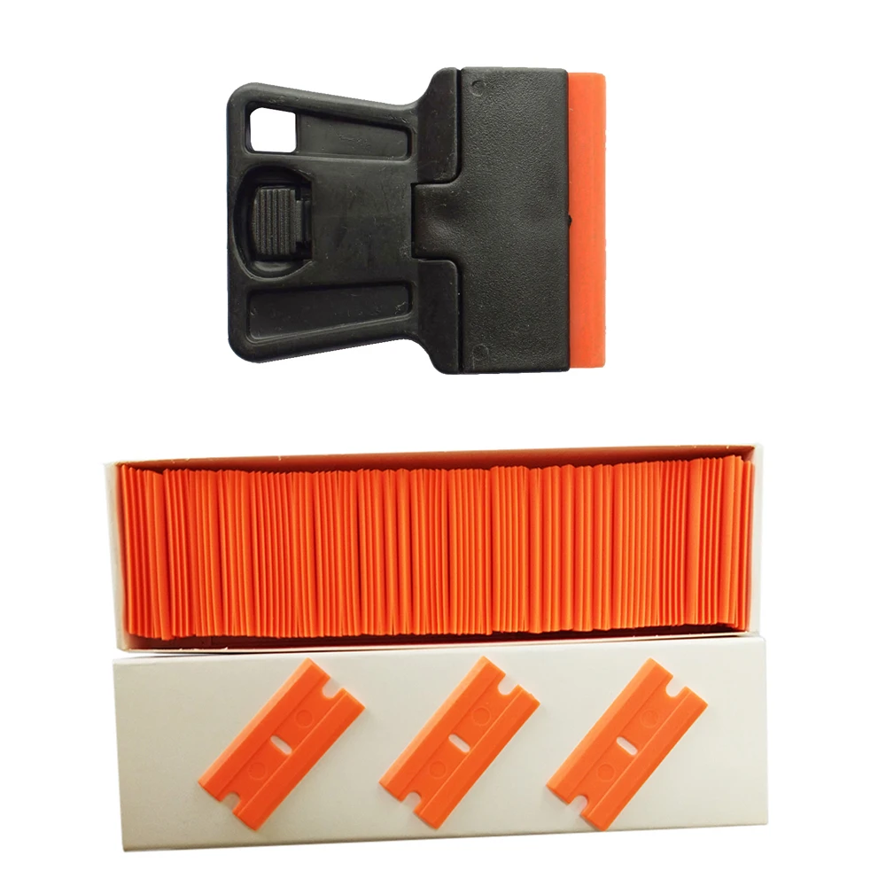 

Razor Scraper Squeegee With Plastic Blade Window Tints Hand Tools Vinyl Car Stickers Film Ice Glue Oven Ceramic Remover E19+E14