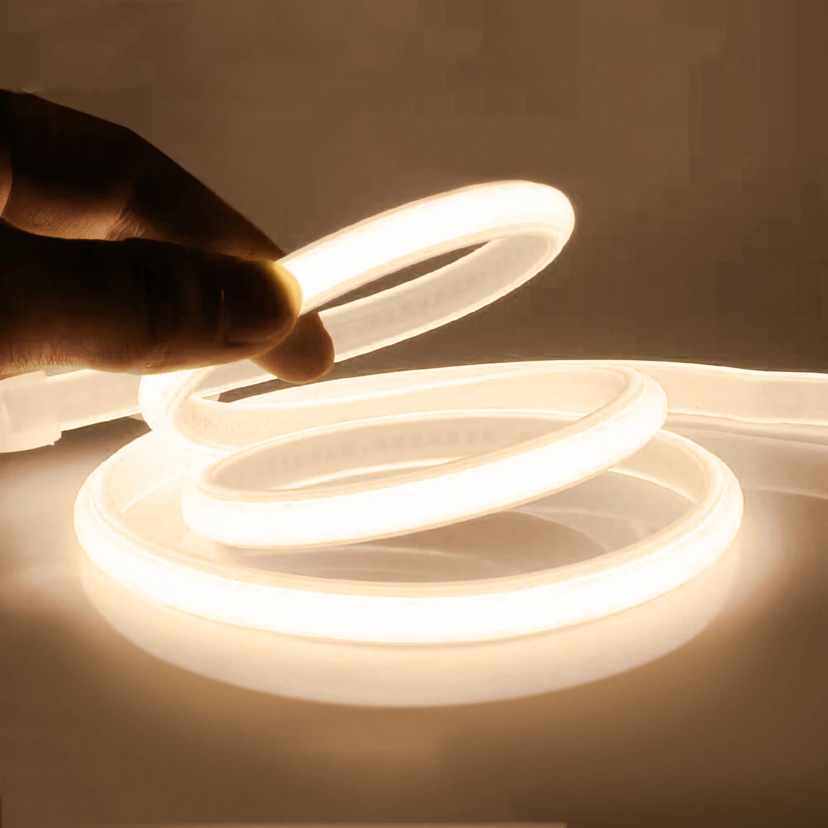 110V 220V Cob LED Band Im Freien Wasserdichte Weihnachten Dekor 5/10/20/30M Neon Led Streifen mit Schalter Garten Lichter Für Küche Zimmer